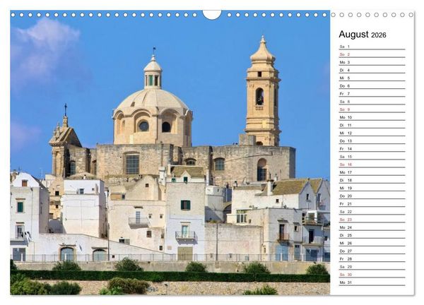Produktbild: Apulien (Wandkalender 2026 DIN A3 quer), CALVENDO Monatskalender