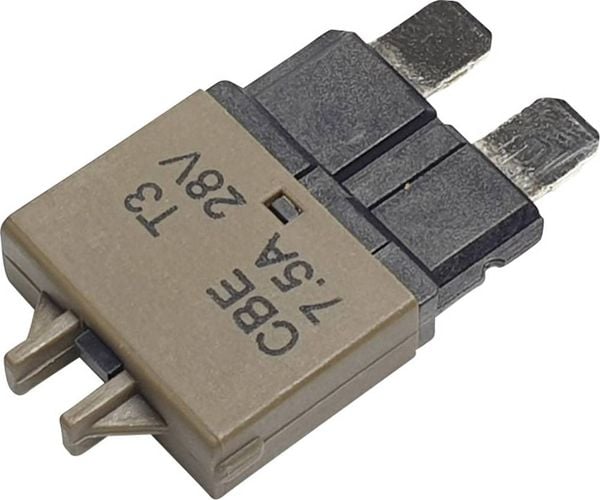 Hansor Circuit Breaker Standard, type 3, Manual Reset, 7,5A CBE3 Series 7.5A Sicherungsautomat Standard Flachsicherung 7.5 A Moosgrün 1 St.