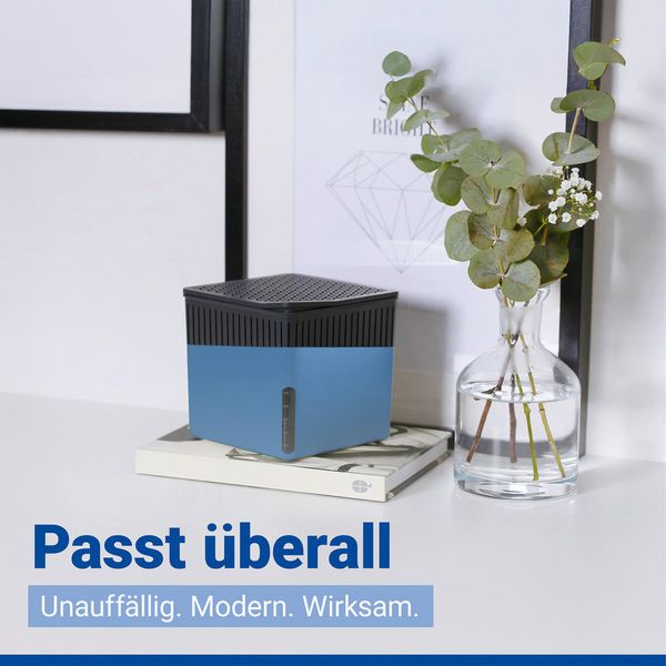 Produktbild: Raumentfeuchter Mod. Cube Blau 1000 g, 2er Set, beugt Schimmel und Ger&uuml;chen vor