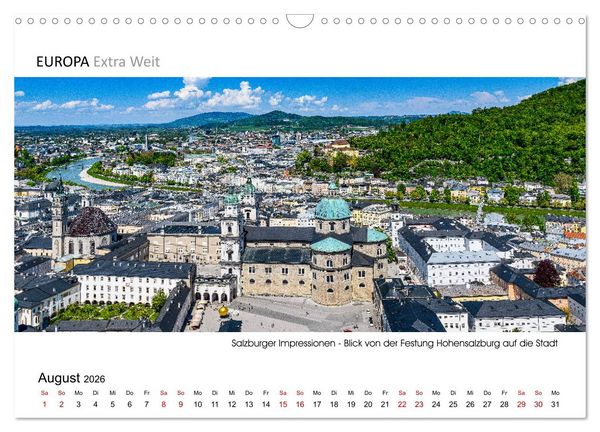 Produktbild: Salzburger Impressionen - Panoramabilder (Wandkalender 2026 DIN A3 quer), CALVENDO Monatskalender