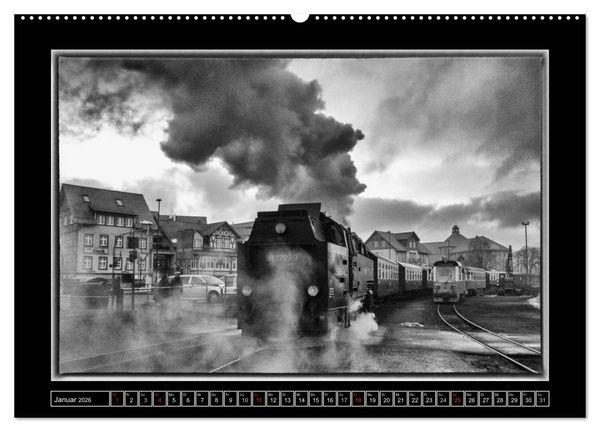 Produktbild: Unter Dampf - Eisenbahnromantik im Harz (Wandkalender 2026 DIN A2 quer), CALVENDO Monatskalender