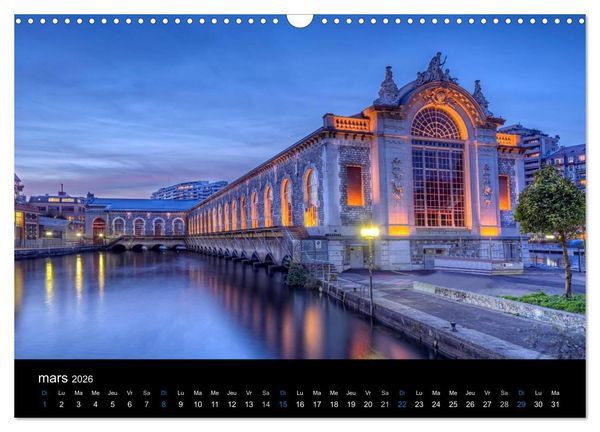 Produktbild: Cr&eacute;puscule sur Gen&egrave;ve (Calendrier mural 2026 DIN A3 vertical), CALVENDO calendrier mensuel