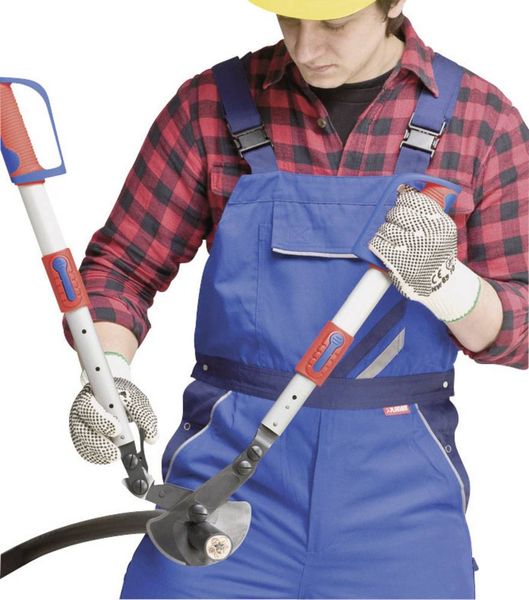 Produktbild: Knipex 95 32 038 Ratschen-Kabelschere Geeignet f&uuml;r (Abisoliertechnik) Alu- und Kupferkabel, ein- und mehrdr&auml;htig 38 mm 280 mm&sup2;