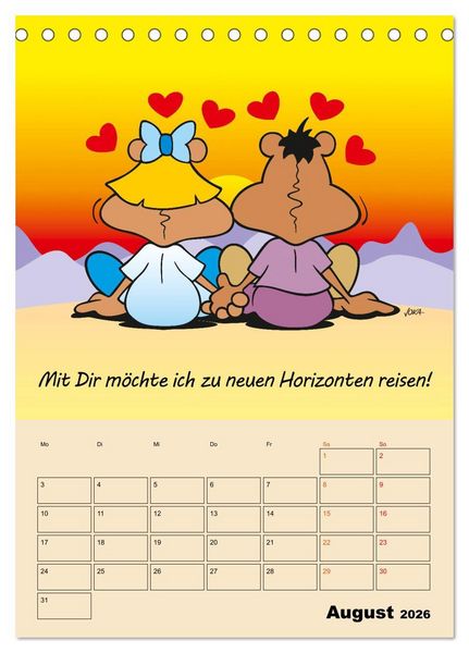 Produktbild: Ein Jahr mit Dir! (Tischkalender 2026 DIN A5 hoch), CALVENDO Monatskalender