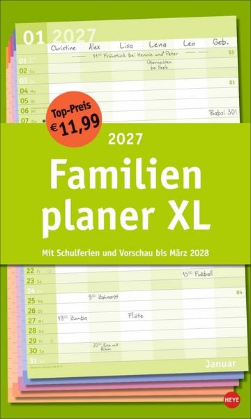 Produktbild: Basic Familienplaner XL 2027