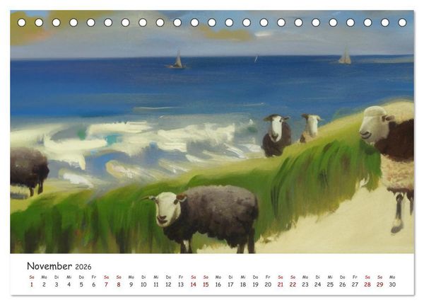 Produktbild: Ostsee Kunstwerke (Tischkalender 2026 DIN A5 quer), CALVENDO Monatskalender