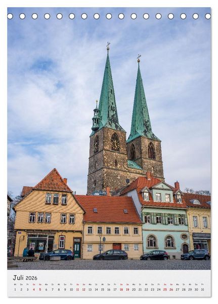 Produktbild: Quedlinburg - Welterbestadt und Tor zum Harz (Tischkalender 2026 DIN A5 hoch), CALVENDO Monatskalender