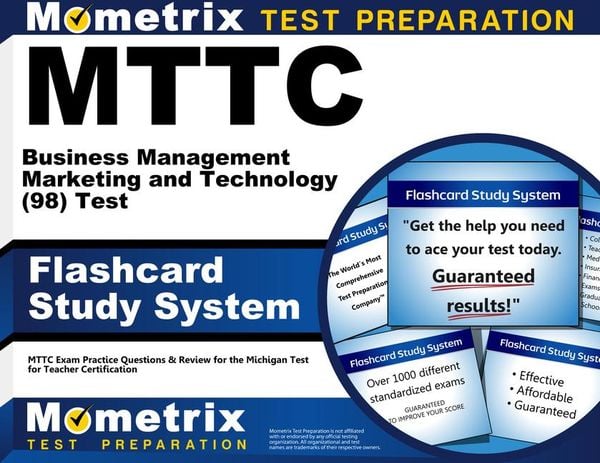 Produktbild: MTTC Business Management Marketing and Technology (98) Test Flashcard Study System