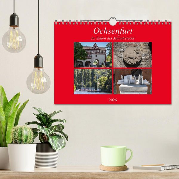 Produktbild: Ochsenfurt im S&uuml;den des Maindreiecks (Wandkalender 2026 DIN A4 quer), CALVENDO Monatskalender