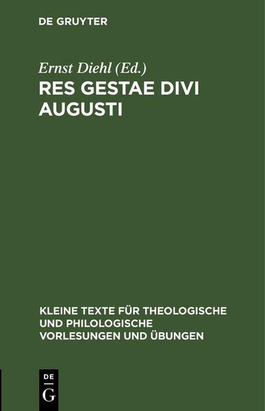 Produktbild: Res Gestae Divi Augusti