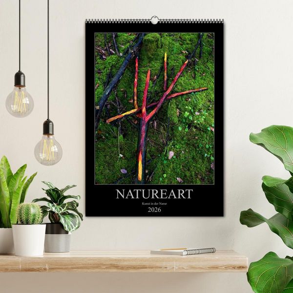 Produktbild: NATUREART - KUNST IN DER NATUR (Wandkalender 2026 DIN A2 hoch), CALVENDO Monatskalender