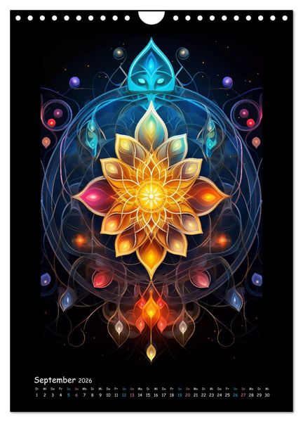Produktbild: Fractale Mandalas (Wandkalender 2026 DIN A4 hoch), CALVENDO Monatskalender