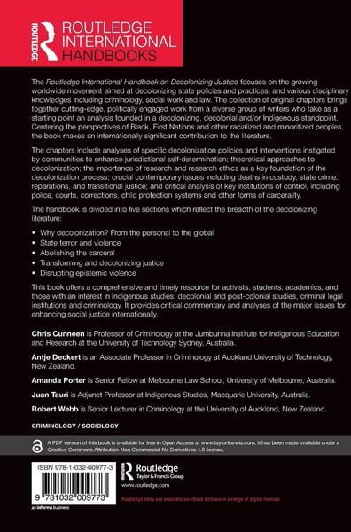 Produktbild: The Routledge International Handbook on Decolonizing Justice