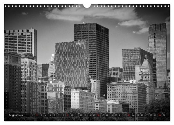 Produktbild: CHICAGO Monochrom (Wandkalender 2026 DIN A3 quer), CALVENDO Monatskalender