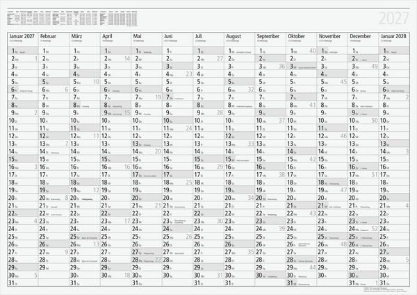 Produktbild: rido/id&eacute; 7033600007 Plakatkalender Mod. young design 2027 860&times;610 mm