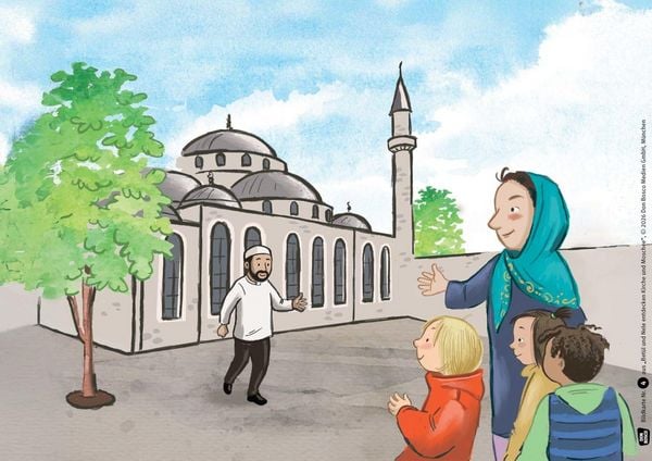 Produktbild: Bet&uuml;l und Nele entdecken Kirche und Moschee. Kamishibai Bildkartenset