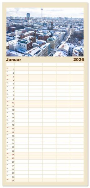Produktbild: Familienplaner 2026 - Berlin - Reise durch die deutsche Geschichte mit 5 Spalten (Wandkalender, 21 x 45 cm) CALVENDO