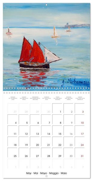 Produktbild: Mer en peinture (Calendrier mural carr&eacute; 2026 30x30 cm) Calendrier double avec une page pour vos prises de notes