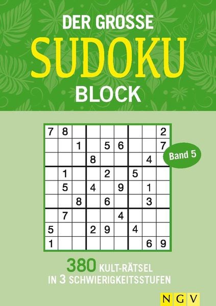 Der große Sudoku Block Band 5, Taschenbuch von , Naumann & Göbel, 9783625188940