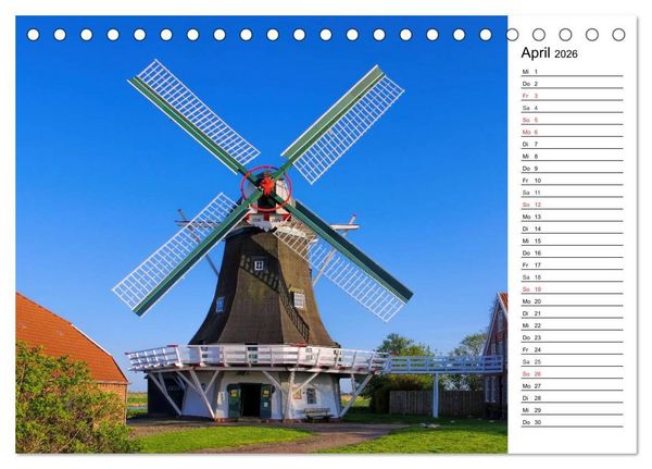 Produktbild: Neuharlingersiel - Ostfrieslands sch&ouml;nstes Hafenst&auml;dtchen (Tischkalender 2026 DIN A5 quer), CALVENDO Monatskalender