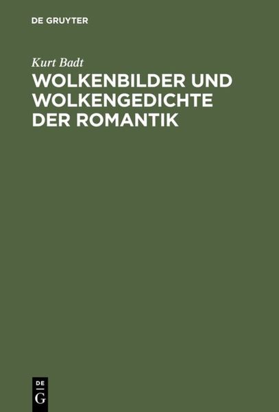 Produktbild: Wolkenbilder und Wolkengedichte der Romantik