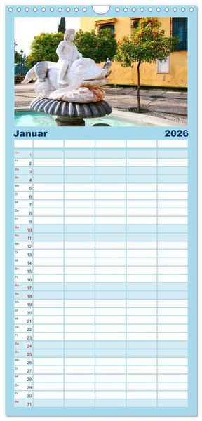 Produktbild: Familienplaner 2026 - Sch&ouml;ne Wasserspiele mit 5 Spalten (Wandkalender, 21 x 45 cm) CALVENDO