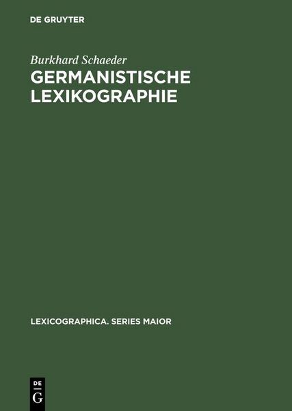 Produktbild: Germanistische Lexikographie