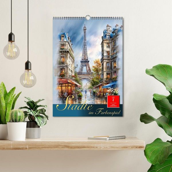 Produktbild: St&auml;dte im Farbenspiel (Wandkalender 2026 DIN A3 hoch), CALVENDO Monatskalender