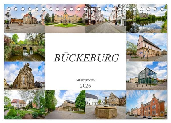 Produktbild: B&uuml;ckeburg Impressionen (Tischkalender 2026 DIN A5 quer), CALVENDO Monatskalender