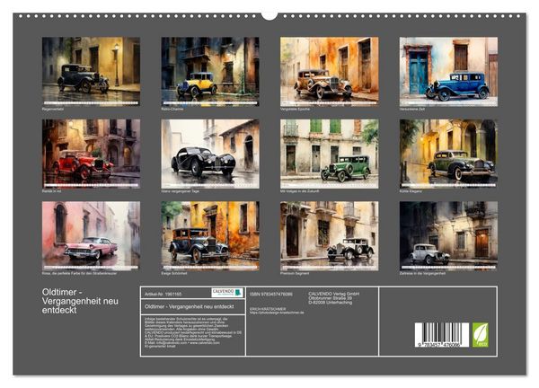 Produktbild: Oldtimer - Vergangenheit neu entdeckt (hochwertiger Premium Wandkalender 2026 DIN A2 quer), Kunstdruck in Hochglanz