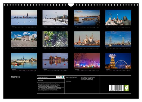 Produktbild: Rostock (Wandkalender 2026 DIN A3 quer), CALVENDO Monatskalender