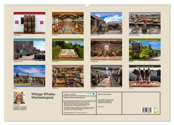 Produktbild: Witzige Whisky-Werbeslogans (Wandkalender 2026 DIN A2 quer), CALVENDO Monatskalender