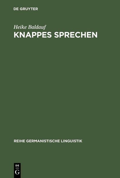 Produktbild: Knappes Sprechen