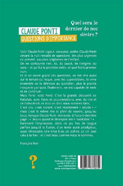 Produktbild: Questions d'importance
