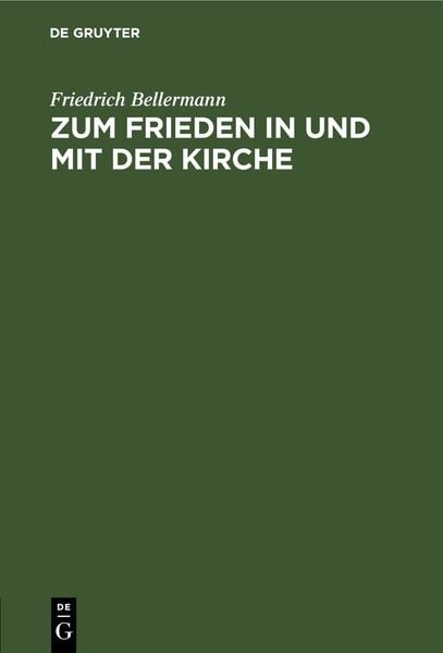 Produktbild: Zum Frieden in und mit der Kirche