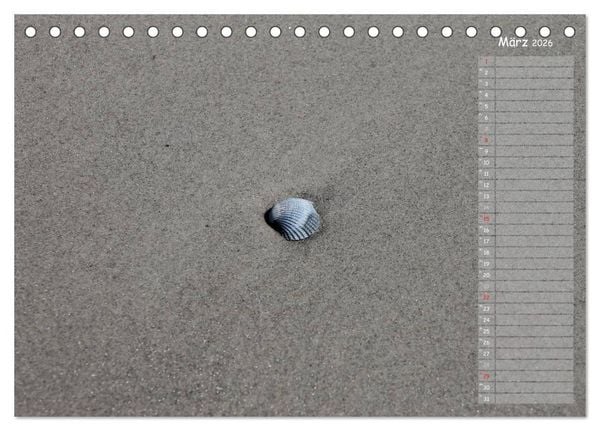 Produktbild: Strandspaziergang / Geburtstagskalender (Tischkalender 2026 DIN A5 quer), CALVENDO Monatskalender