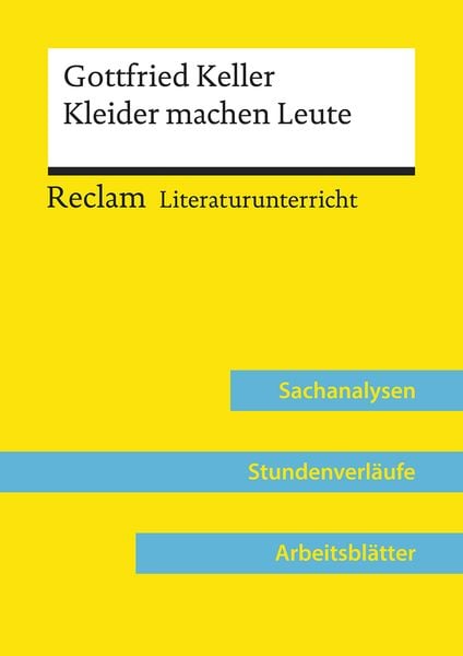 Gottfried Keller: Kleider machen Leute (Lehrerband), Taschenbuch von Barbara Häckl, Reclam, Philipp, 9783150158036