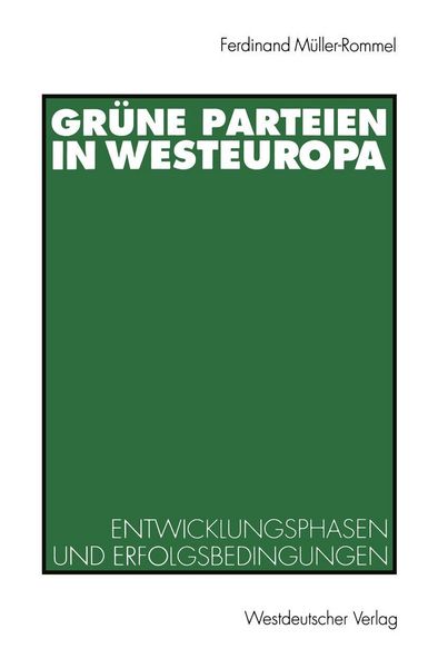 Produktbild: Gr&uuml;ne Parteien in Westeuropa