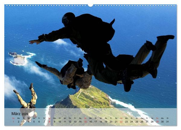 Produktbild: Fallschirmspringer. Absprung der U.S. Navy Seals (Wandkalender 2026 DIN A2 quer), CALVENDO Monatskalender