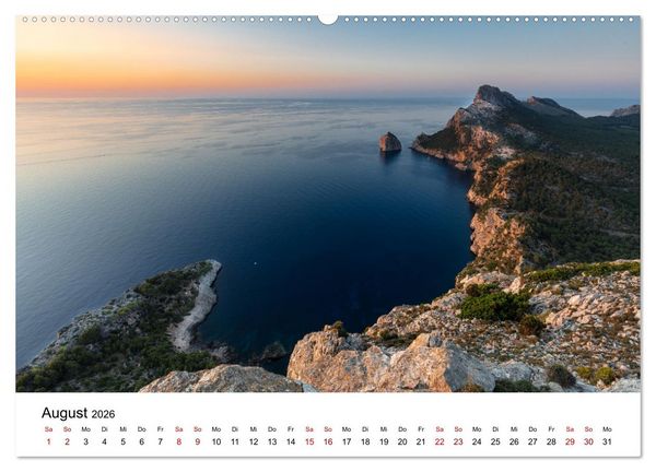 Produktbild: Halbinsel Formentor - Mallorcas n&ouml;rdliche Halbinsel (hochwertiger Premium Wandkalender 2026 DIN A2 quer), Kunstdruck in Hochglanz