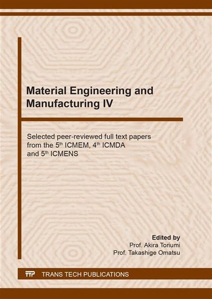 Produktbild: Material Engineering and Manufacturing IV