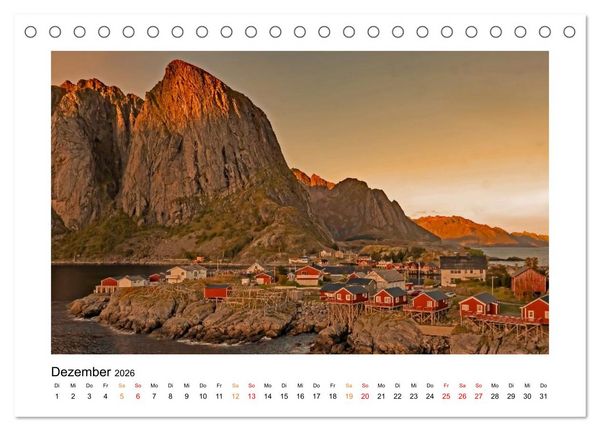 Produktbild: Zwischen Fjord und Flamme (Tischkalender 2026 DIN A5 quer), CALVENDO Monatskalender