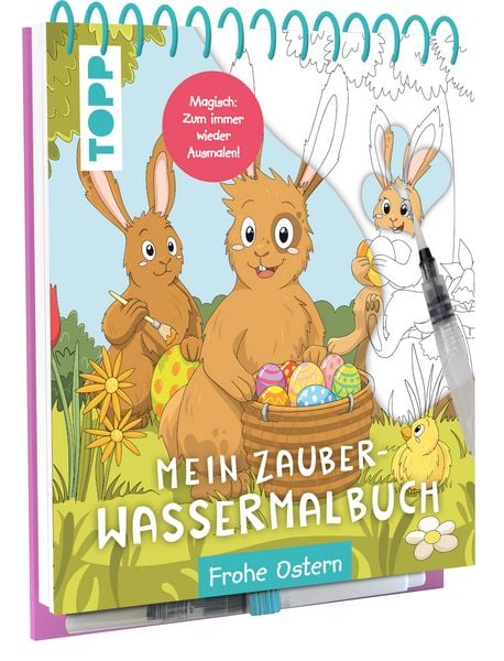 Mein Zauber-Wassermalbuch Frohe Ostern, Gebundene Ausgabe von Janina Heese, Frechverlag GmbH, 9783735892294