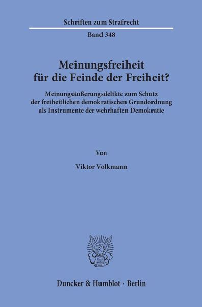 Produktbild: Meinungsfreiheit f&uuml;r die Feinde der Freiheit?