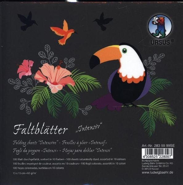URSUS Sonderedition Faltblätter/Plakatpapier Sonderedition Intensiv, 15x15cm