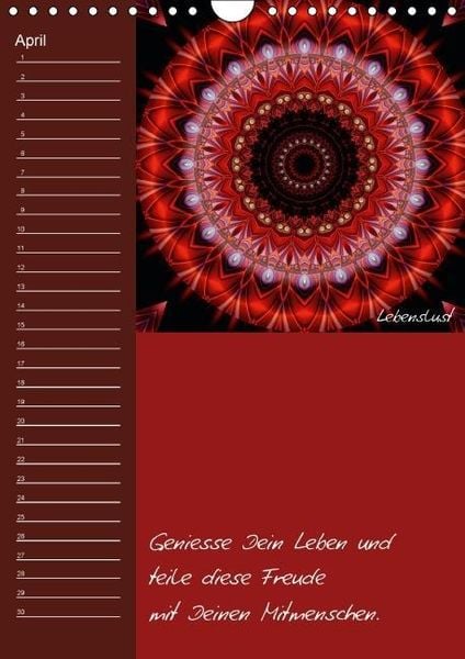 Produktbild: Mandala - Spiegel der Seele / immerw&auml;hrender Geburtstagskalender (Wandkalender immerw&auml;hrend DIN A4 hoch)