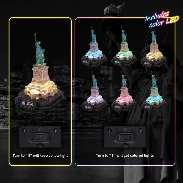 Produktbild: CUBICFUN - 3D Puzzle Freiheitsstatue LED 79 Teile