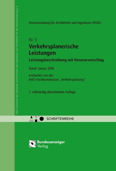 Produktbild: Verkehrsplanerische Leistungen - Leistungsbeschreibung mit Honorarvorschlag
