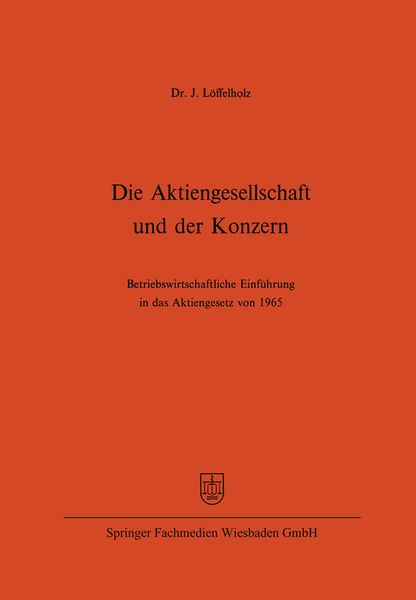 Produktbild: Die Aktiengesellschaft und der Konzern
