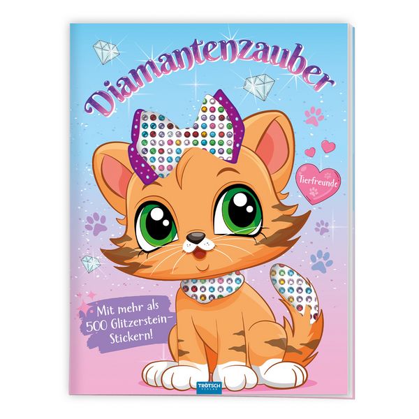 TRÖTSCH - Stickermalbuch Diamantenzauber Tierfreunde